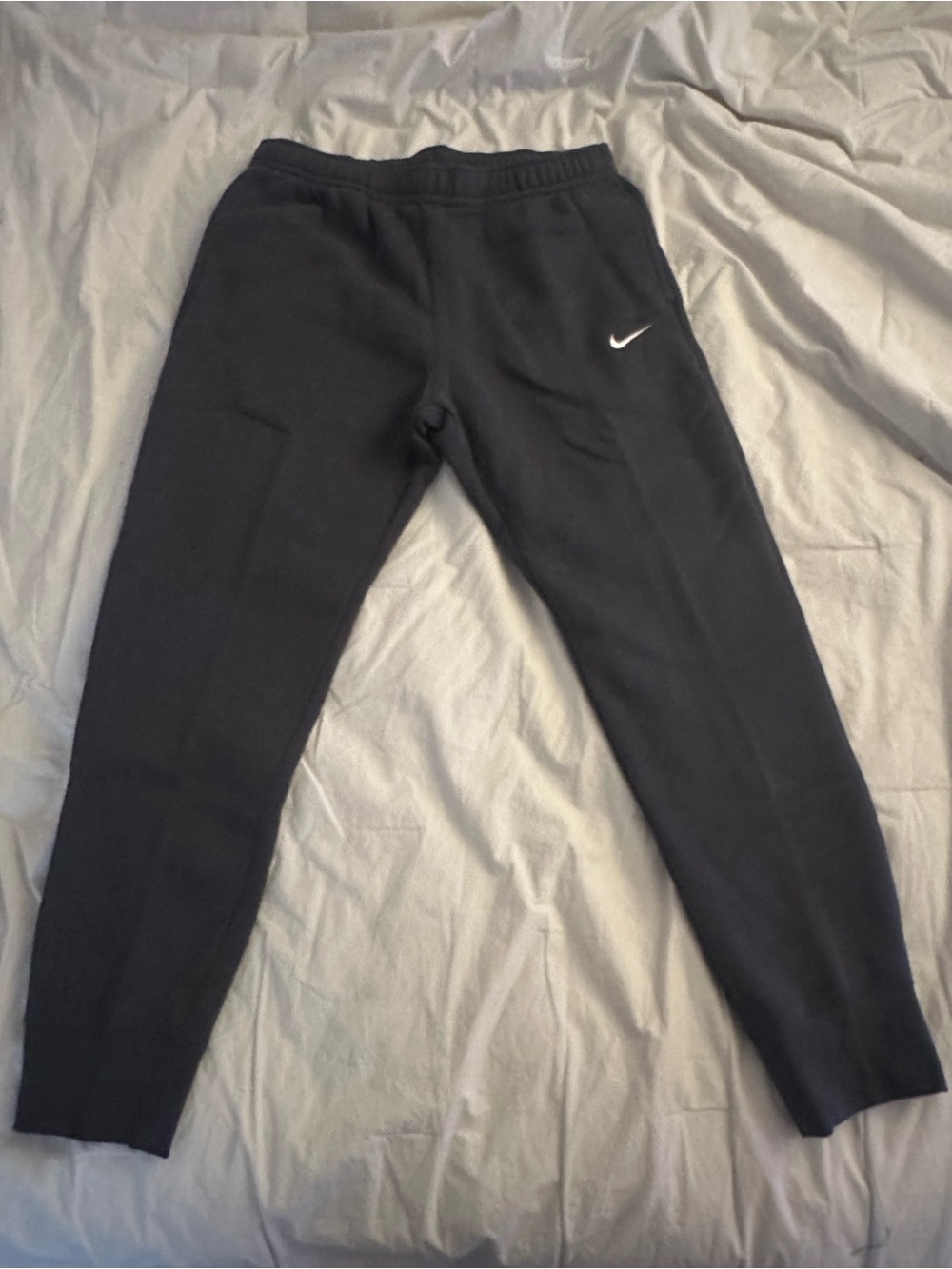 Nike Black Men's Sweatpants with White Swoosh